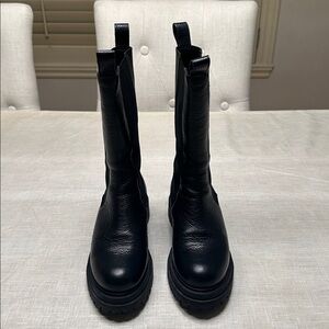 L'INTERVALLE Black Combat & Moto Boots